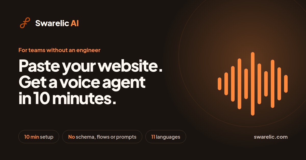 I’m building Swarelic to help business owners set up AI voice agents without code. I’d like your